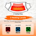 Electric Heated Hand Muff Hand Warmer Pouch Heated Waist Pouch for Winter with 3 Heating Levels Indoor Outdoor Machine Washable