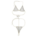 Women's sexy and simple imitation pearl woven chest chain set, new creative fishing net waist chain