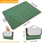 60" x 78" Waterproof Picnic Blanket Handy Mat with Strap Foldable Camping Rug for Camping Hiking Grass Travelling