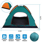 3/4 Man Waterproof Camping Tent Instant Pop Up Dome Tent w/Mosquito Net Doors Bags