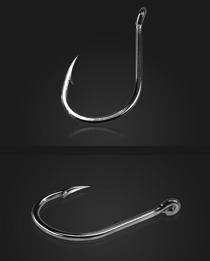 Rompin 50Pcs/box Size #2-15 High Carbon Steel Circle Owner Fishing Hooks