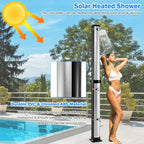 7.2 Feet Solar-Heated Outdoor Shower with Free-Rotating Shower Head