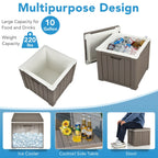 10 4-in-1 Gallon Storage Cooler for Picnic and Outdoor Activities