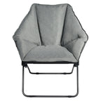 Oversized Foldable Leisure Camping Chair with Sturdy Iron Frame