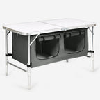 Height Adjustable Folding Camping Table-Gray