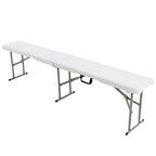 6 Feet Portable Picnic Folding Bench 550 lbs Limited with Carrying Handle