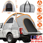 Truck Bed Tent Waterproof Windproof Pickup Truck Tent with Carry Bag 5.41-6.56FT Bed Rainfly PU2000mm Waterproof for Camping Travel
