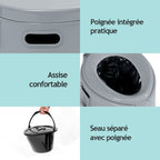 5L Portable Travel Toilet with Paper Holder for Outdoor