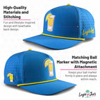 Angelfish Golf Hat | Snapback Cap | Built-in Magnetic Ball Marker Holder + Marker Included | Adjustable