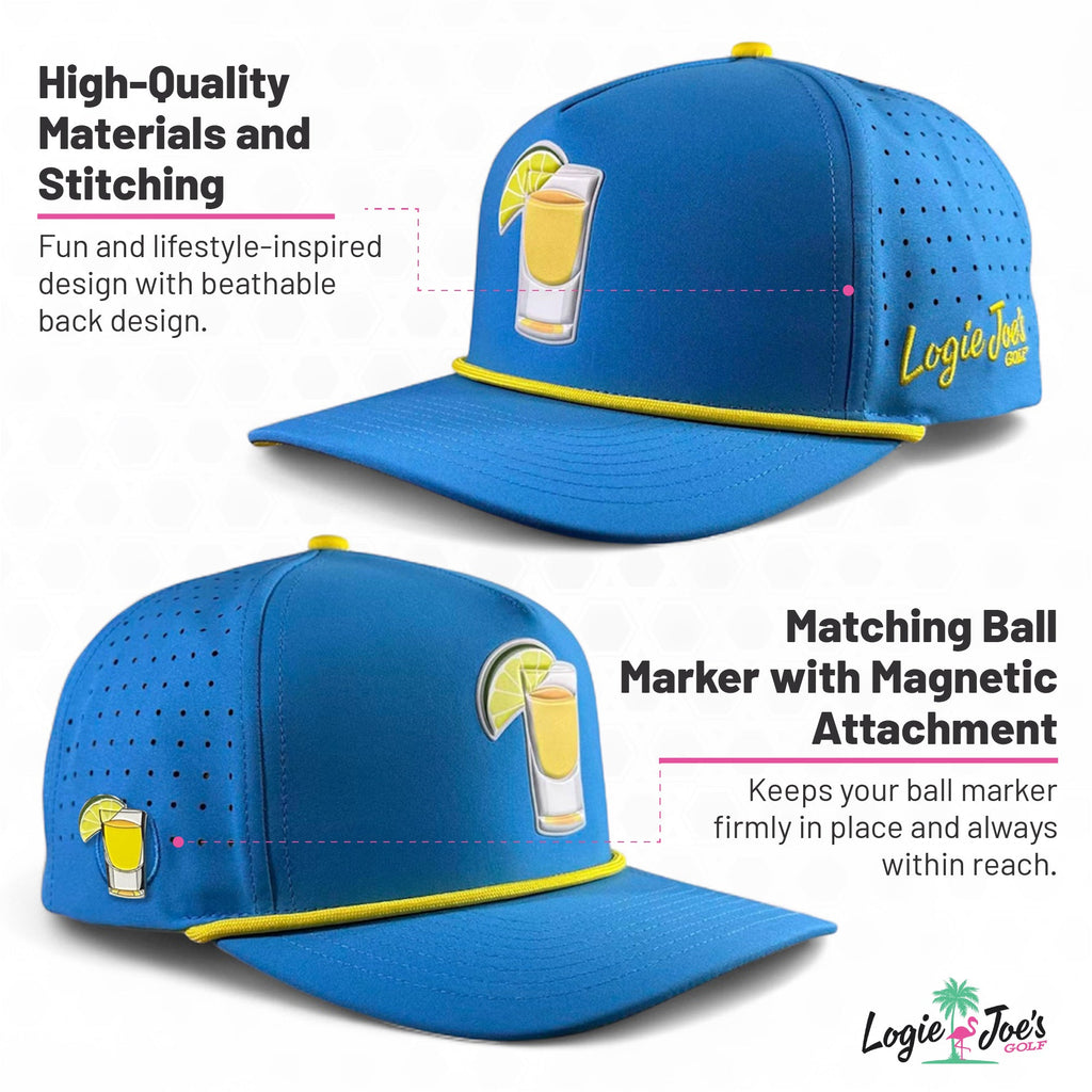 Redfoot Birdie Golf Hat | Snapback Cap | Built-in Magnetic Ball Marker Holder + Marker Included | Adjustable Red Footed Booby