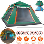 4-5 Person Camping Tent Outdoor Foldable Waterproof Tent with 2 Mosquito Nets Windows Carrying Bag for Hiking Climbing Adventure Fishing