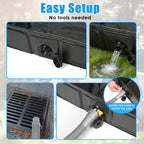 41x41x5.5in Portable Shower Pan Foldable Shower Basin Collapsible Camping Shower Tent Base with Detachable Drain Pipe for Indoor & Outdoor