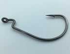 Rompin 20pcs/lot Black Nickel Crank Fishing Hooks High Carbon Steel Worm Sharp Barbed
