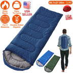 Camping Sleeping Bags for Adults Teens Moisture-Proof Hiking Sleep Bag with Carry Bag 32-50℉ for Spring Autumn Winter Seasons