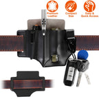 Multi-tool Sheath for Belt Leather EDC Pocket Organizer for Men EDC Leather Pouch Flashlight Sheath