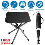Foldable Camping Stool Retractable Portable Folding Chair Easy Setup Lightweight Backpacking Stool Carry Bag Fishing Camping Hiking BBQ