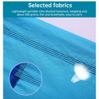 Light double nylon camping hammock with straps. Great for trips, beach, yard & garden.