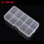 LEO 600PCS/BOX High Carbon Steel Fishing Hooks Sharp Barbed Circle   3#-12#