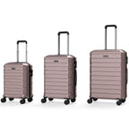 3-Piece Hardside Luggage Set Lightweight Hardside Suitcases with 8-Spinner Wheels