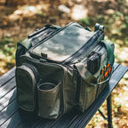Outdoor camping picnic bag outdoor tableware storage tactical compartment sundries portable shoulder bag