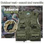 Men’s Summer Tactical Vest: 14-Pocket, Mesh, Ideal for Hiking, Fishing, Photography & Work