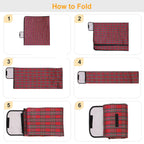 60" x 78" Waterproof Picnic Blanket Handy Mat with Strap Foldable Camping Rug for Camping Hiking Grass Travelling