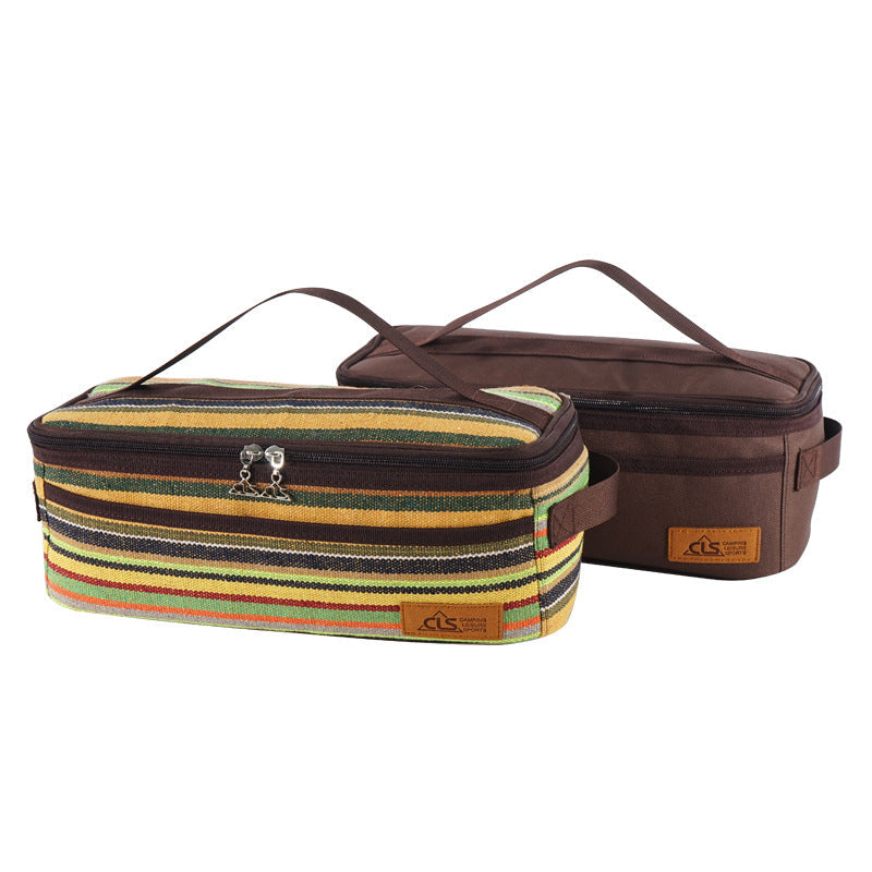Outdoor Camping Cookware Storage Bag Camping Barbecue Tableware Storage Bag Self-Driving Travel Cosmetic Bag Portable Wash Bag
