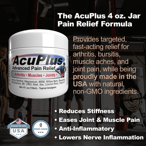 AcuPlus Pain Relief Cream, 4 oz. Jar (3-Pack)