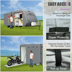 DikaSun 7 Layers Top Travel Trailer RV Cover Windproof Waterproof UV Protection