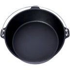ast iron Dutch oven with lid, outdoor camping deep pot, used for camping, cooking, barbecue and leg rest,6 quarts