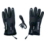 USB electric fishing gloves, 5-finger fully heated winter warm gloves, bare finger touch screen sports