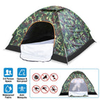 1/2 Person Instant Pop Up Dome Tent Waterproof Camping Tent w/Mosquito Net Doors Bags