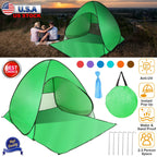 Pop Up Beach Tent Sun Shade Shelter Anti-UV Automatic Waterproof Tent Canopy for 2/3 Man w/ Net Window Storage Bag for Outdoor Beach Camping Fishing P