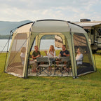 6-8 Person Netted Canopy Tent with Zippered Door