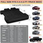 Umbrauto 5.5-5.8FT Full Size Truck Bed Mattress with Detachable Pump,Black/Grey