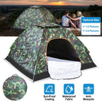 1/2 Person Instant Pop Up Dome Tent Waterproof Camping Tent w/Mosquito Net Doors Bags