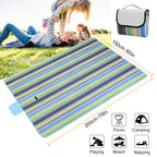 60" x 78" Waterproof Picnic Blanket Handy Mat with Strap Foldable Camping Rug for Camping Hiking Grass Travelling