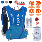 Sport Hydration Vest Running Backpack with 15oz 50oz Water Bladder Adjustable Strap Storage Bag for Trail Running Marathon Race Hiking