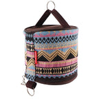 Outdoor camping folding ethnic style paper box storage bag car roll paper tissue box small cloth bag storage bag