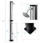 7.2 Feet Solar-Heated Outdoor Shower with Free-Rotating Shower Head