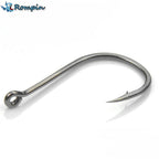 Rompin 50Pcs/box Size #2-15 High Carbon Steel Circle Owner Fishing Hooks