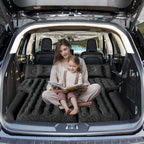 DikaSun 63in Extended SUV Mattress — Quick Inflate, Includes Pump & 2 Pillows,Black
