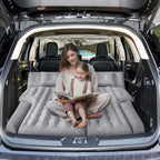 DikaSun 63in Extended SUV Mattress — Quick Inflate, Includes Pump & 2 Pillows,Grey
