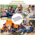 Portable Beach Blanket 4.6’ x 6.6’ Waterproof Foldable Camping Rug Pocket Sandproof Picnic Mat for Camping Picnic Hiking Grass Travel
