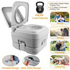 10L/2.64Gal Portable Toilet Camping Porta Potty Leak-proof Flush Travel Commode For Camping Traveling Boating Outdoor Activities