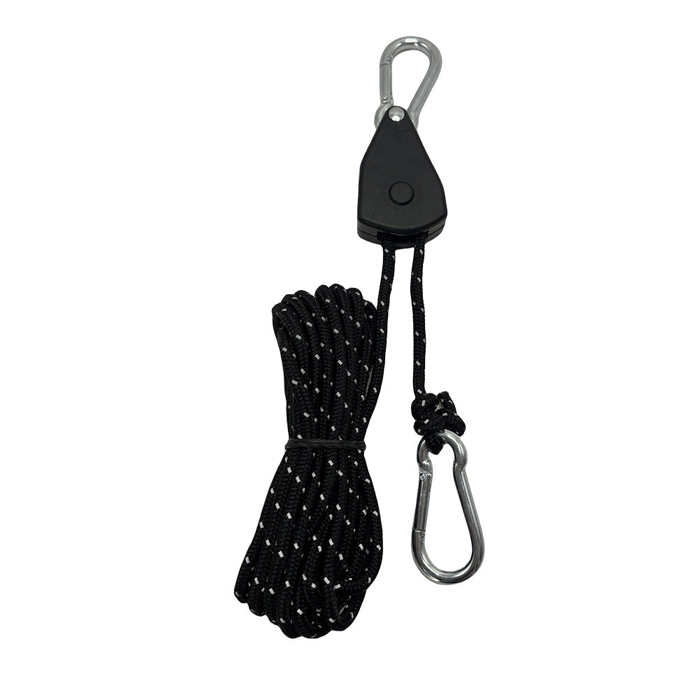 Outdoor camping canopy wind rope tent rope pulley adjuster windproof rope light fixture buckle hanging rope adjustable lifting