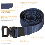 Men Military Belt Adjustable Tactical Belt Combat Waistband w/Metal Buckle Nylon Training Belt