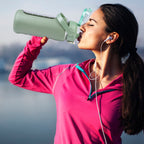 34Oz Glass Water Bottle Sports Water Bottle Motivational Water Bottle Water Intake Tracker Bottle with Straw Time Marker Silicone Sleeve Handle for Gy