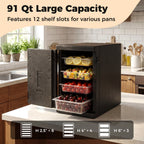 91 Qt Insulated Food Pan Carrier with Safety Buckles