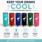 12 oz Slim Can Cooler | Double-Wall Vacuum Insulated Stainless Steel Skinny Can Cooler | Fits Slim Cans & Bottles